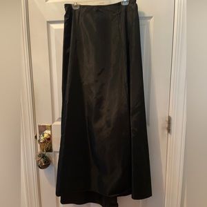 VTG McClintock Black Taffeta Seamed Formal A-line Maxi Skirt Size 12 Occasion